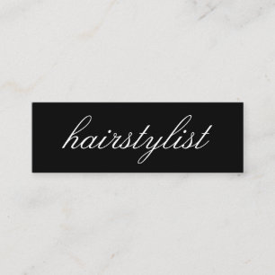 Minitarjeta De Visita Hairstylist cursivo minimalista del texto el