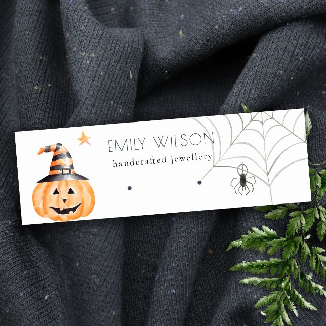Minitarjeta De Visita Halloween Spider Web Pumpkin Stud Earl Display (Subido por el creador)