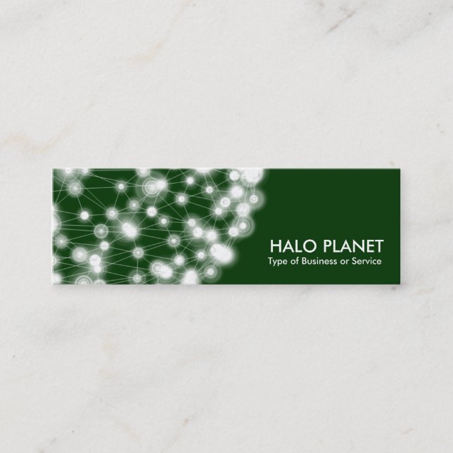 Minitarjeta De Visita Halo Planet - Verde oscuro (Anverso)