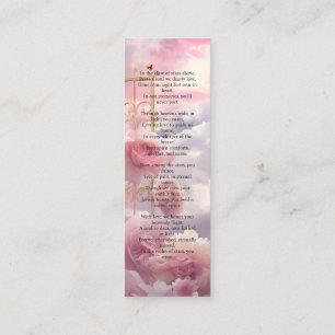 Minitarjeta De Visita Heavenly Garden of Rosas Memorial Bookmark LIA003