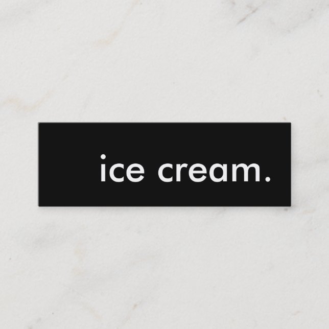 Minitarjeta De Visita helado. (Anverso)