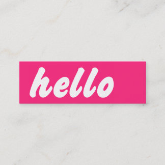 Minitarjeta De Visita Hello Pink