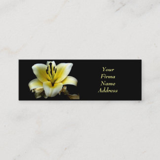 Minitarjeta De Visita Hermosa Elegante Amarillo sobre Flor Negra