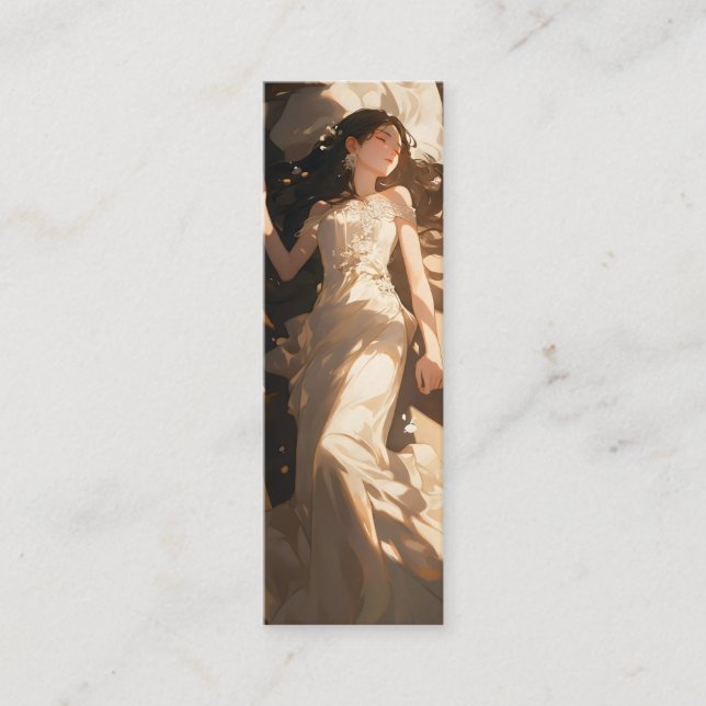 Minitarjeta De Visita Hermosa Novia Dormida Anime (Anverso)