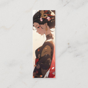 Minitarjeta De Visita Hermoso Chica de Geisha Anime