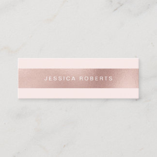 Minitarjeta De Visita Hermoso elegante Rosa dorado Rubor rosa