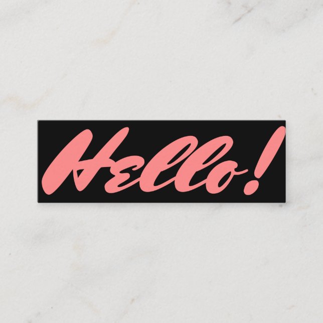 Minitarjeta De Visita Hola mini estilo (Anverso)
