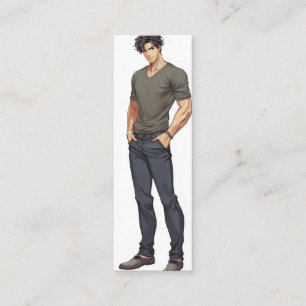 Minitarjeta De Visita Hombre de Anime Guapo Zaddy