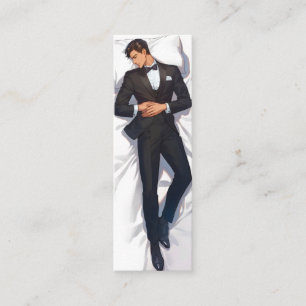 Minitarjeta De Visita Hombre elegante de anime durmiendo