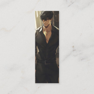 Minitarjeta De Visita Hombre Guapo Peligroso de Anime