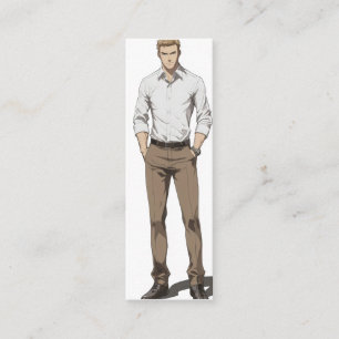 Minitarjeta De Visita Hombre Rubio Guapo Anime