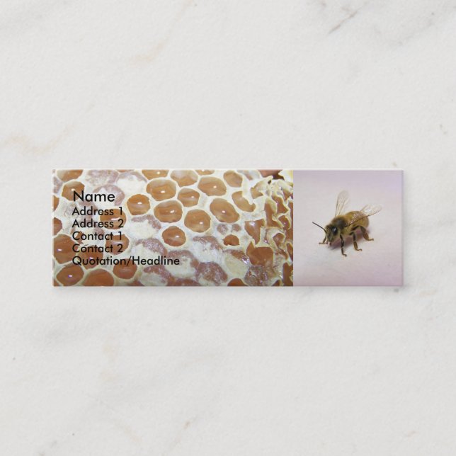 Minitarjeta De Visita Honey Bee (Anverso)
