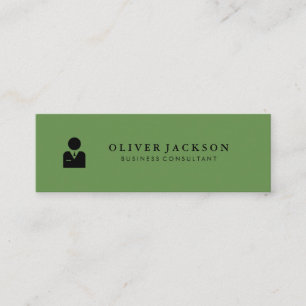 Minitarjeta De Visita Icono empresarial simple / verde