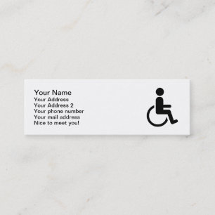 Minitarjeta De Visita Icono handicaped silla de ruedas
