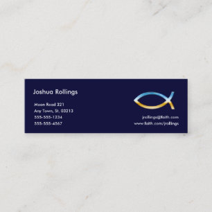 Minitarjeta De Visita Iglesia cristiana  Pastor