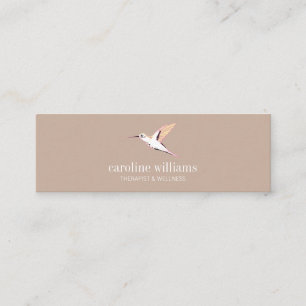 Minitarjeta De Visita Ilustración de colibrí elegante