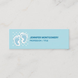 Minitarjeta De Visita Ilustracion de pies de niño pequeño azul