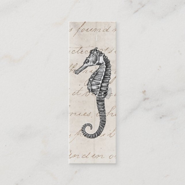 Minitarjeta De Visita Ilustracion hawaiano del caballo de mar de los (Anverso)