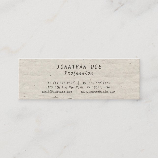 Minitarjeta De Visita Imagen usada con licencia profesional creativa (Anverso)