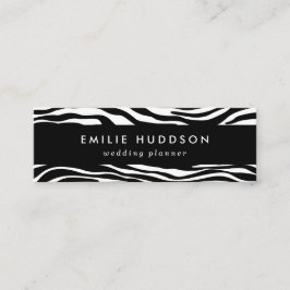 Minitarjeta De Visita Impresión de cebra, rayas de cebra, negro y blanco