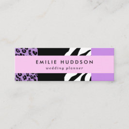 Minitarjeta De Visita Impresión de leopardo, impresión de cebra, impresi