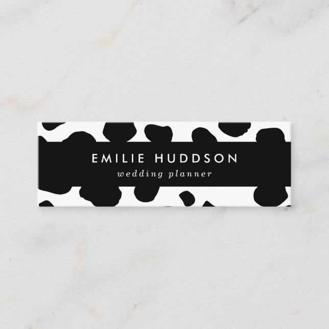 Minitarjeta De Visita Impresión de vaca, Patrón De Vaca, Cuadros De Vaca (Anverso)