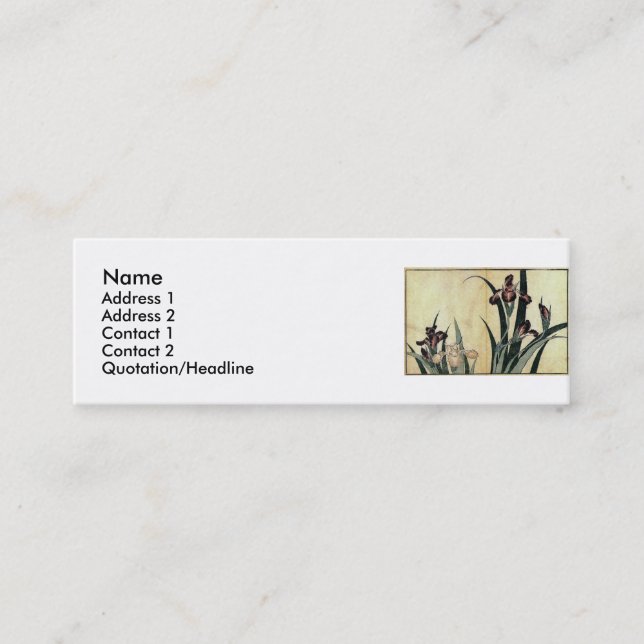 Minitarjeta De Visita Impresión en madera de Ukiyo-e de Katsushika Hokus (Anverso)