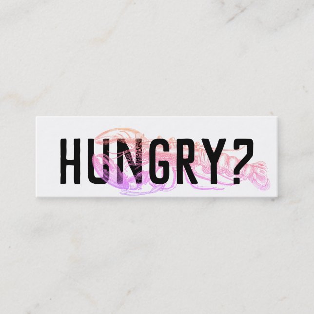 Minitarjeta De Visita Impresionante entrega moderna de marisco (Anverso)