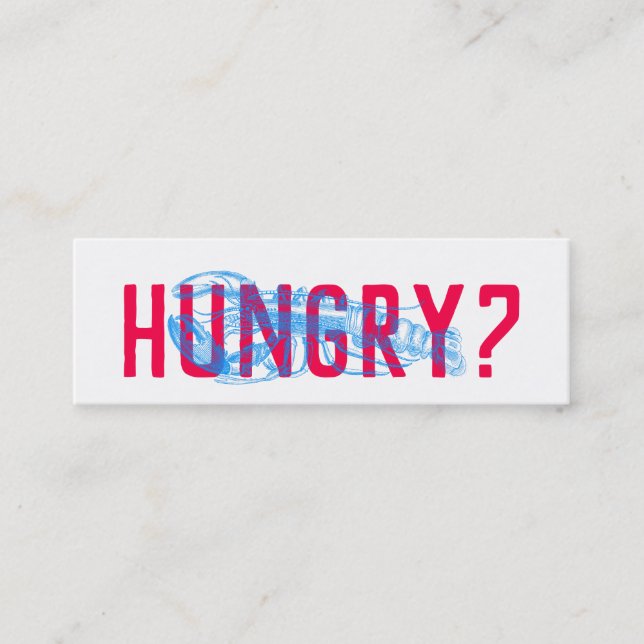 Minitarjeta De Visita Impresionante entrega moderna de marisco (Anverso)