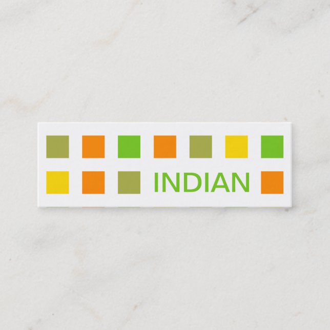 Minitarjeta De Visita INDIAN (mod cuadrados) (Anverso)