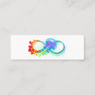 Minitarjeta De Visita Infinidad con las medusas del arcoiris
