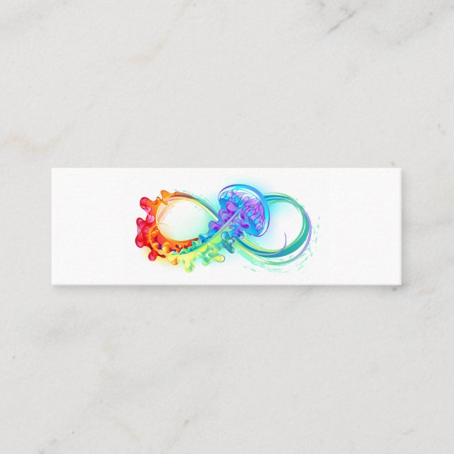 Minitarjeta De Visita Infinidad con las medusas del arcoiris (Anverso)