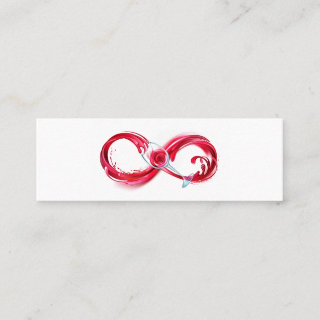 Minitarjeta De Visita Infinito con vino Rojo (Anverso)