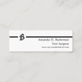 Minitarjeta De Visita Inicial inglesa clásica gótica de la letra "B"