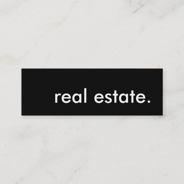 Minitarjeta De Visita inmobiliario. (Anverso)