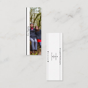 Minitarjeta De Visita Inscripción mínima de Boda de fotos Inscripción In