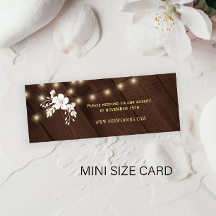 Minitarjeta De Visita Insertar sitio web de Boda floral ruso de invierno