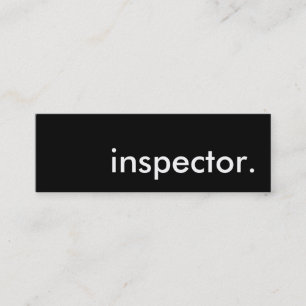 Minitarjeta De Visita inspector.