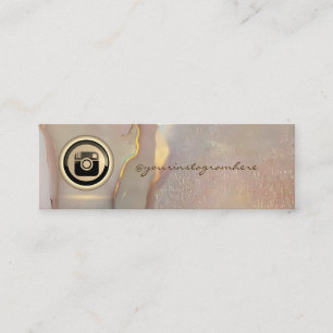 Minitarjeta De Visita Instagram Blush Pink Opal Redes Sociales