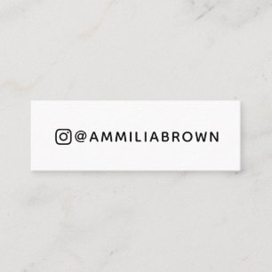 Minitarjeta De Visita Instagram Handle Marcas de medios sociales moder
