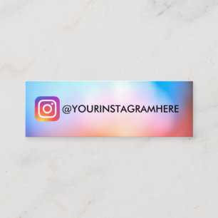 Minitarjeta De Visita Instagram, medio social moderno degradado de color