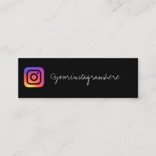 Minitarjeta De Visita instagram negro