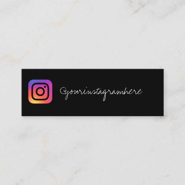 Minitarjeta De Visita instagram negro (Anverso)