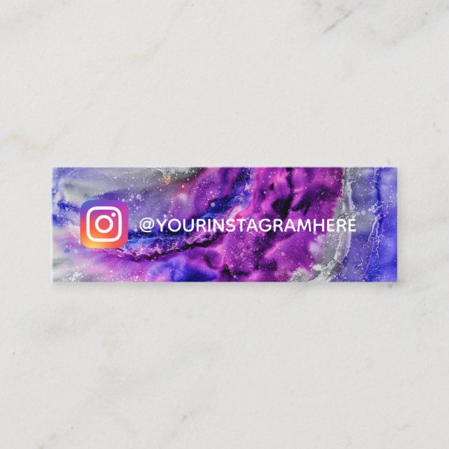 Minitarjeta De Visita Instagram Paint Splatter (Anverso)