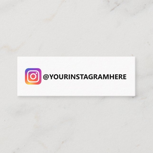 MINITARJETA DE VISITA INSTAGRAM SIMPLE (Anverso)