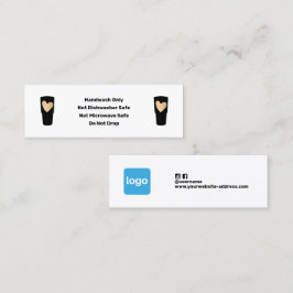 Minitarjeta De Visita Instrucciones para el cuidado del tumbler Añadir l