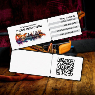 Minitarjeta De Visita Instructor de guitarra eléctrica