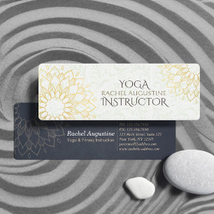 Minitarjeta De Visita Instructor de Meditación de Yoga Mandala Floral Do