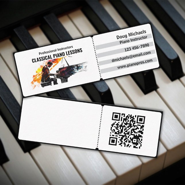 Minitarjeta De Visita Instructor de piano clásico (Subido por el creador)