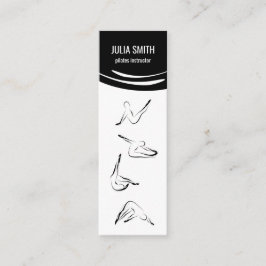 Minitarjeta De Visita Instructor de Pilates Cuatro Poses de Pilates